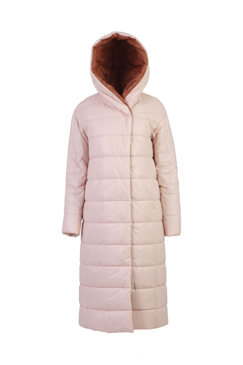 Женское пальто Elema 5-12328-1-164 пудра/глина