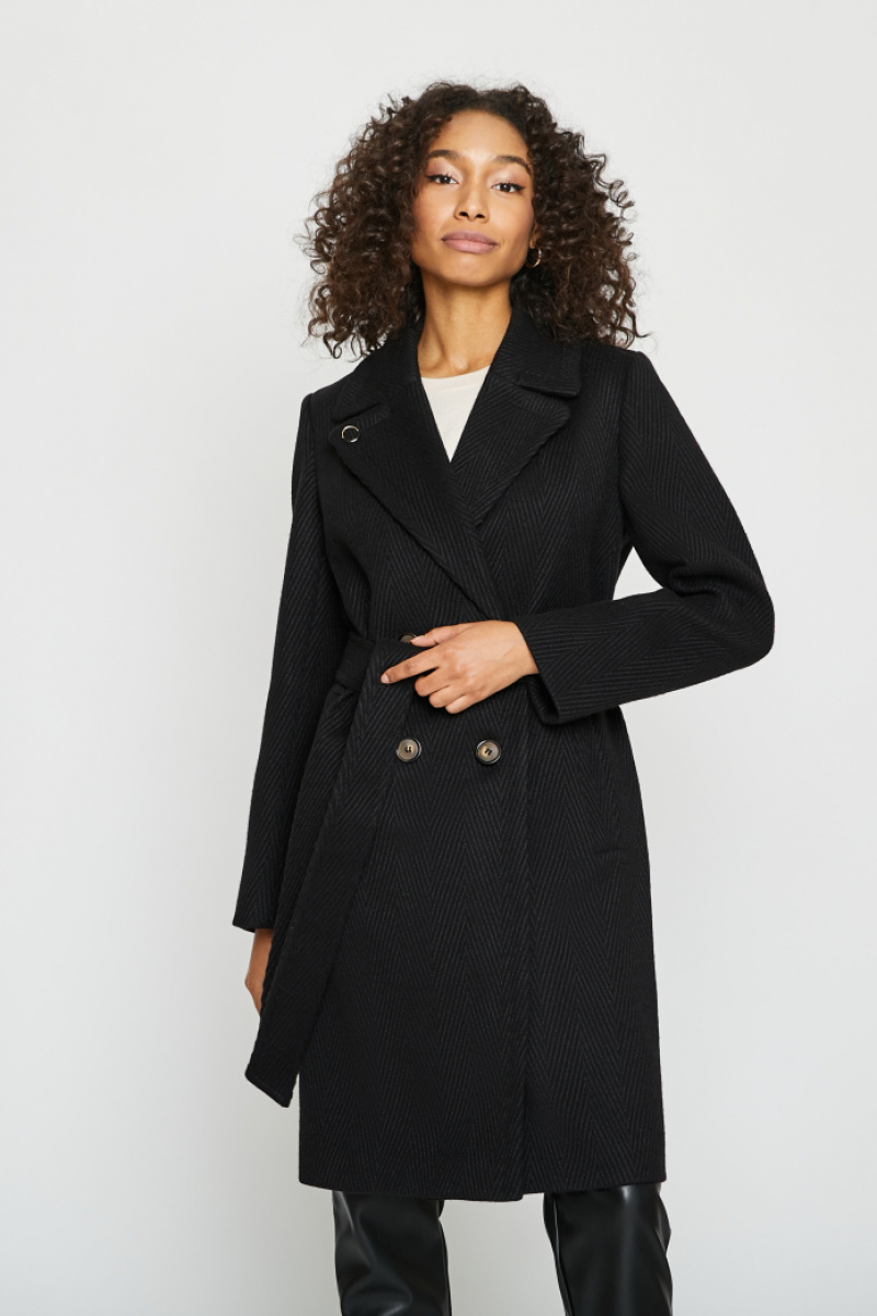 Женское пальто ElectraStyle 4-0127/3-0166 черный