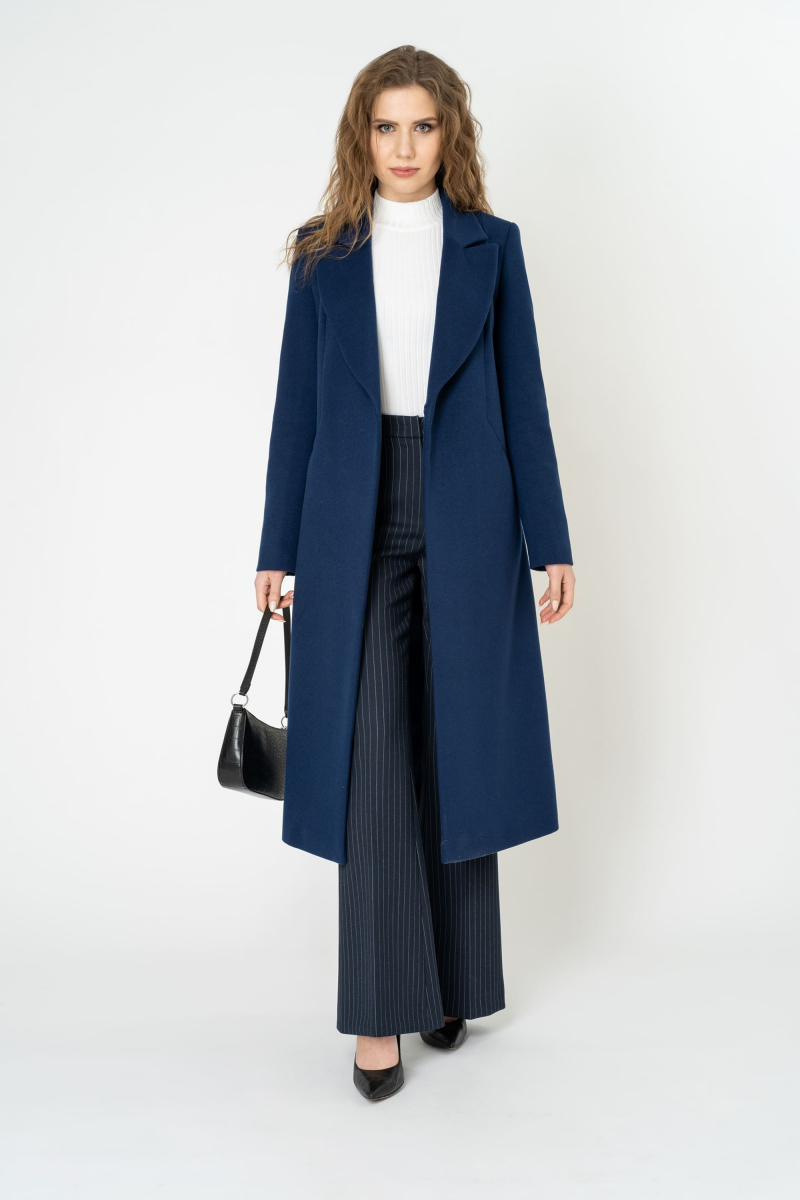 Женское пальто Elema 1-10643-1-170 тёмно-синий