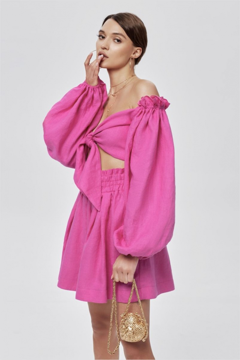 Женский комплект с шортами ENZA 912 розовый
