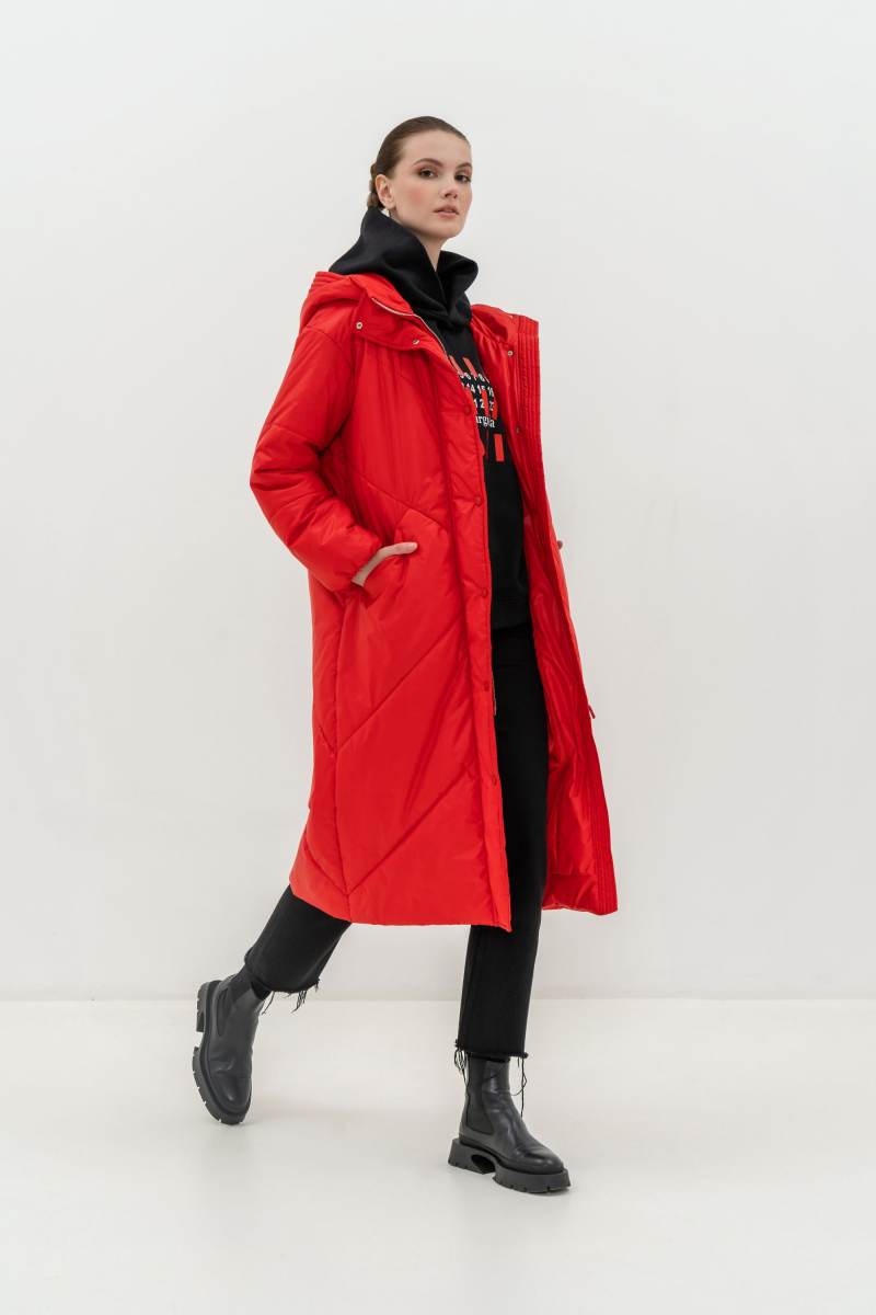 Женское пальто Elema 5-12174-1-164 красный