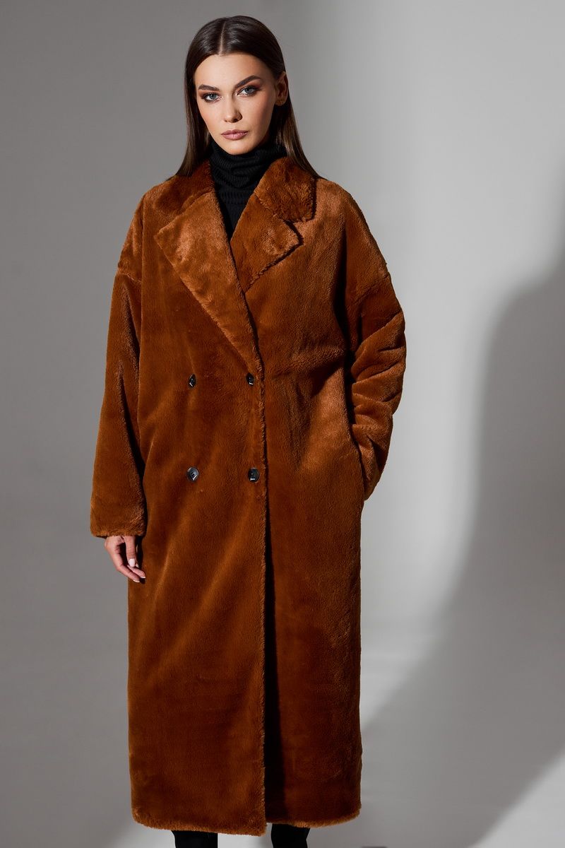 Женское пальто DiLiaFashion 0675 рыжий