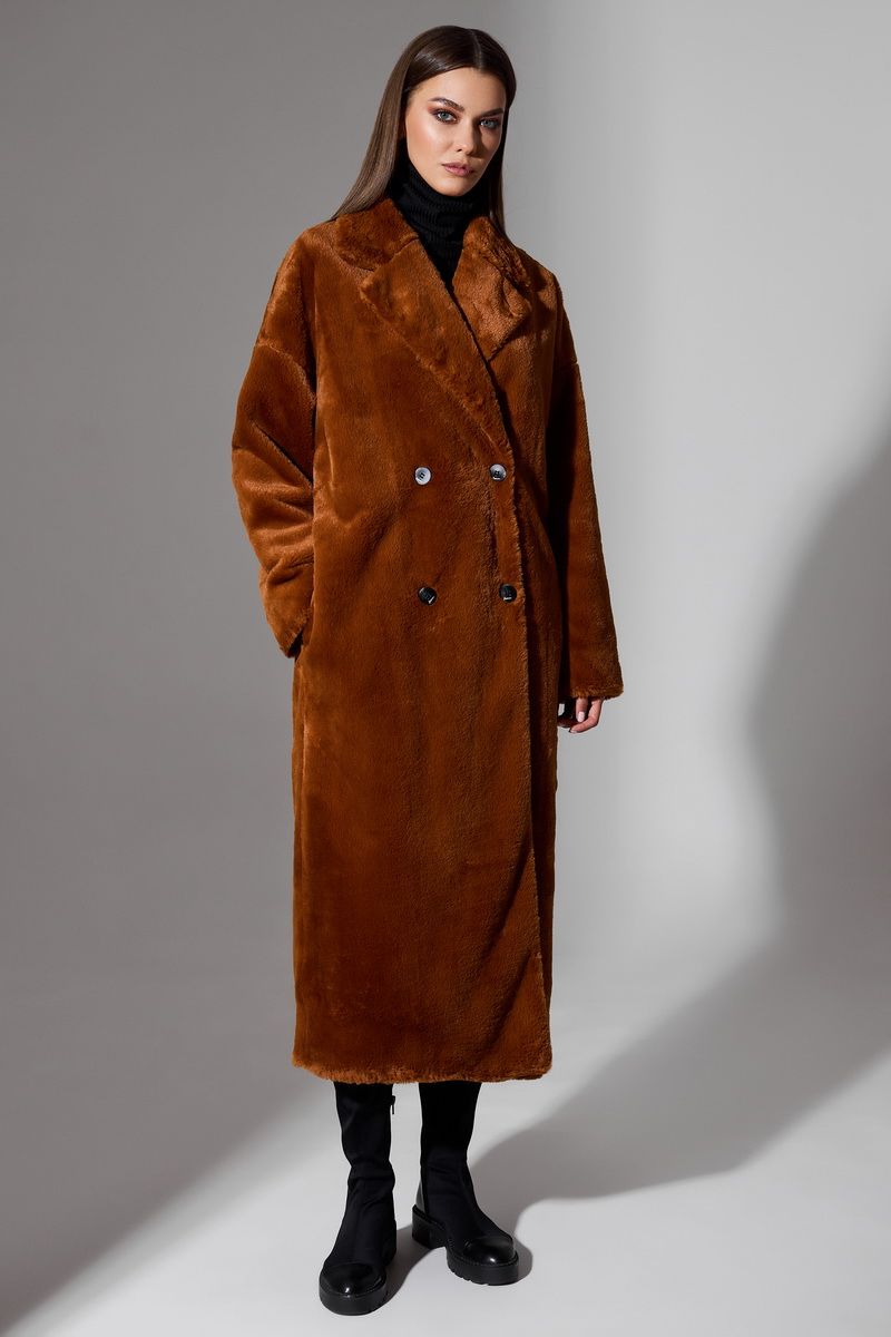 Женское пальто DiLiaFashion 0675 рыжий
