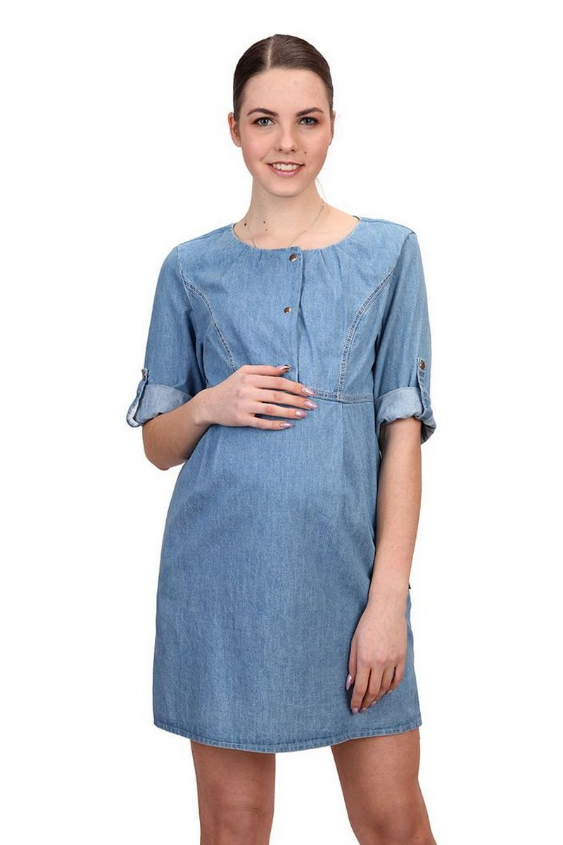 Платье для беременных BELAN textile 4120 голубой_джинс