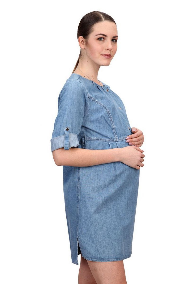 Платье для беременных BELAN textile 4120 голубой_джинс