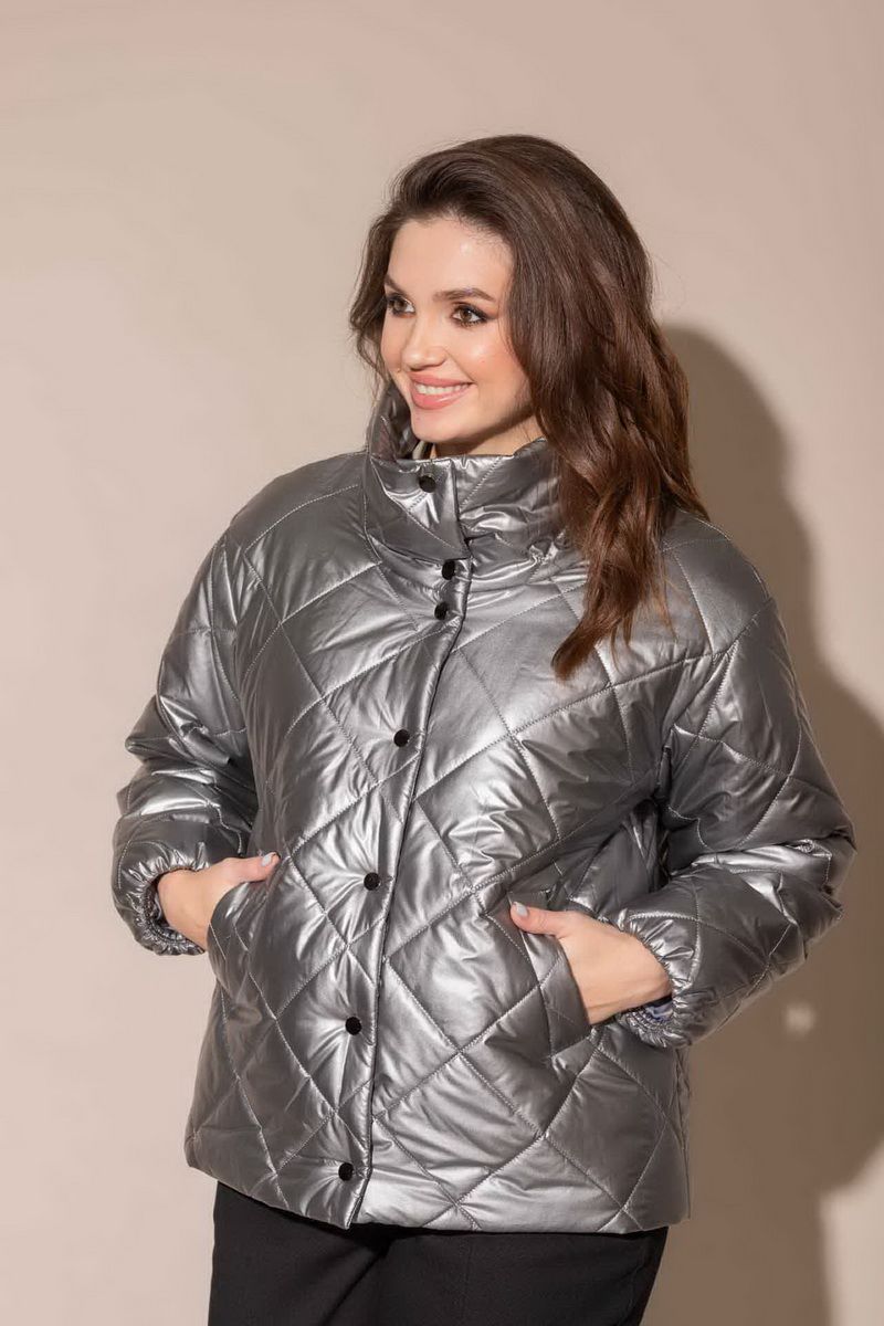Женская куртка Angelina 724 серебро