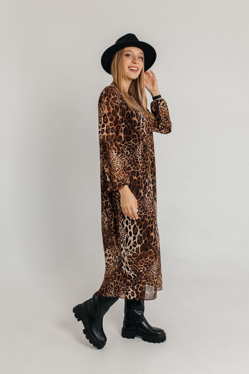 Платья Amberа Style 1005-2022С леопард