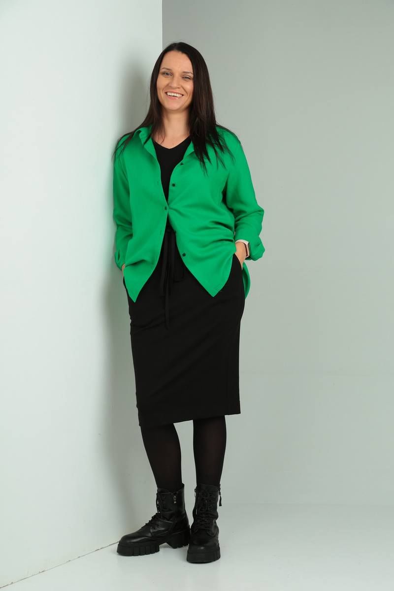 Блузы Ma Vie М618-1 зеленый