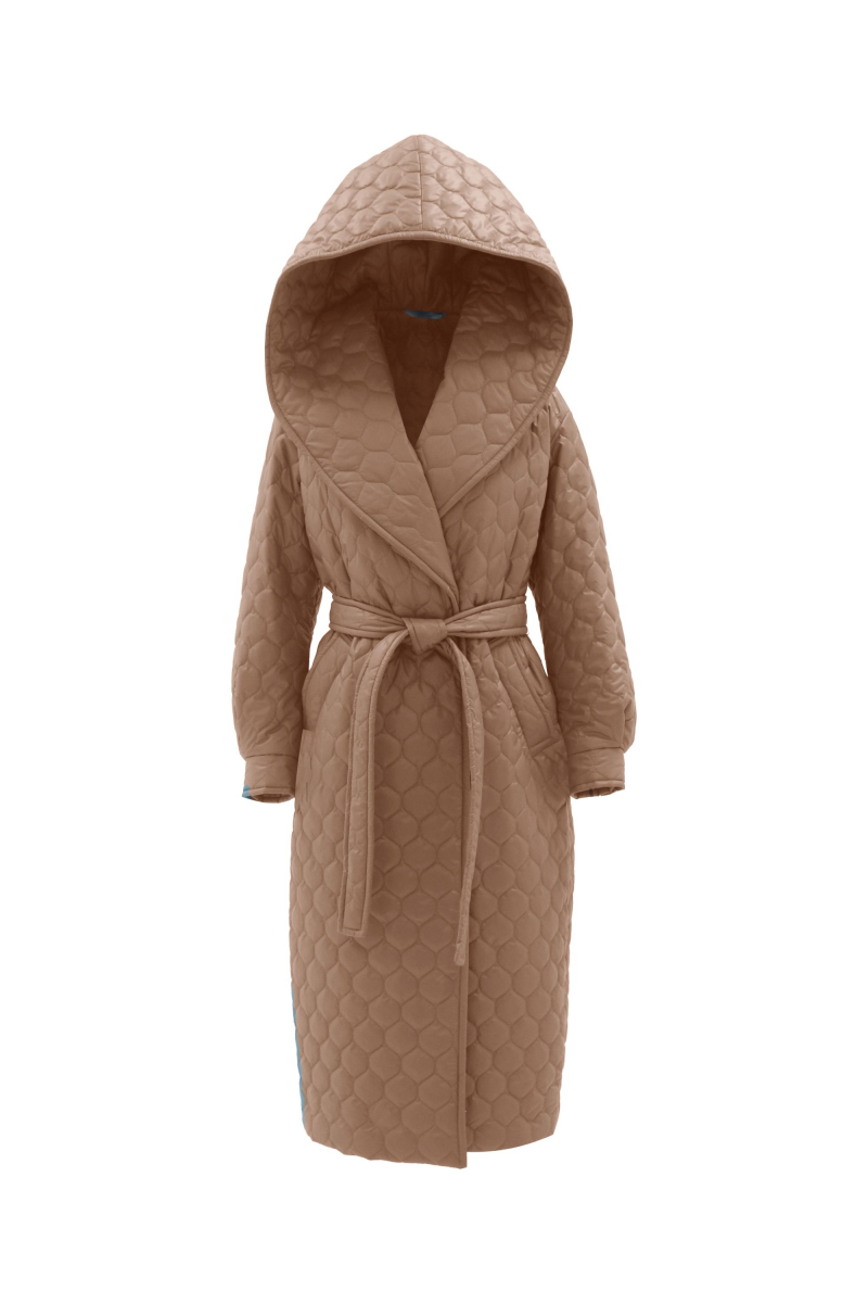 Женское пальто Elema 5-11814-1-170 тёмно-бежевый