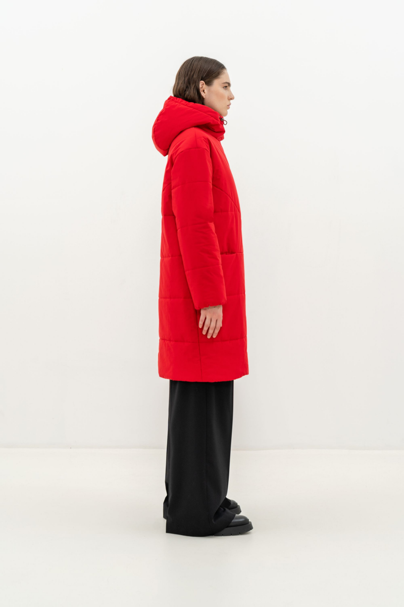 Женское пальто Elema 5-12381-1-164 красный