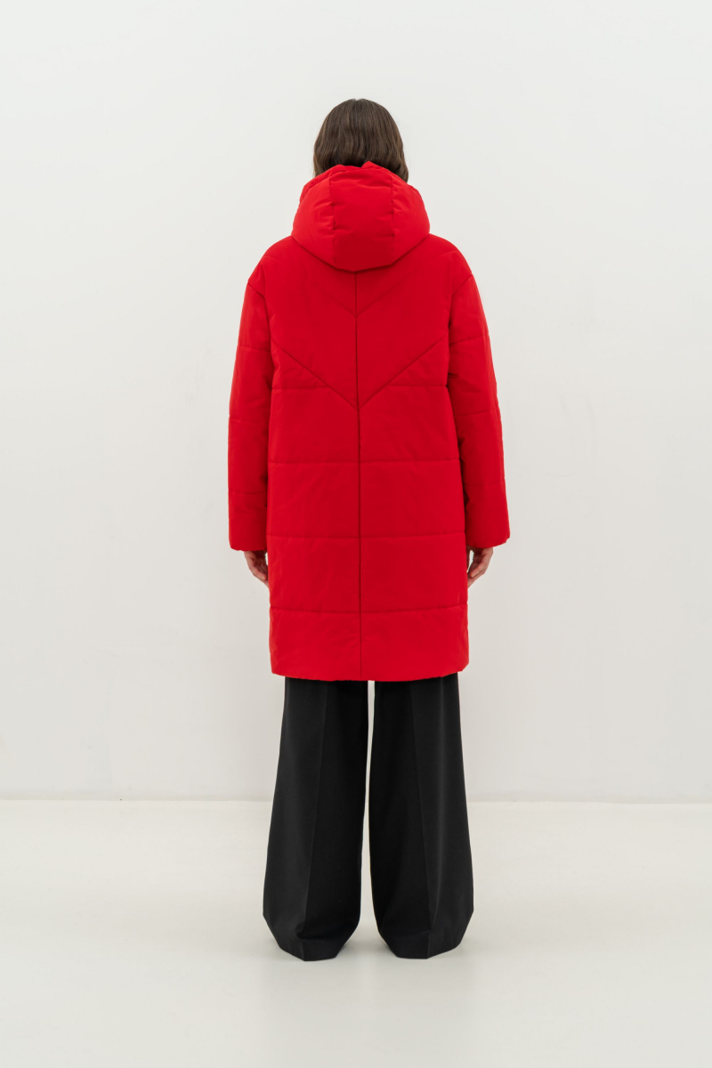 Женское пальто Elema 5-12381-1-170 красный