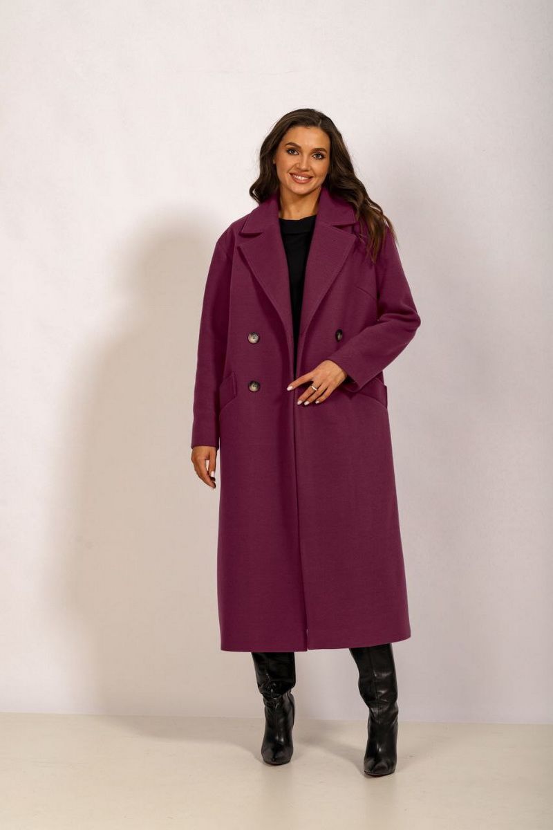 Женское пальто Mislana 855 бордо