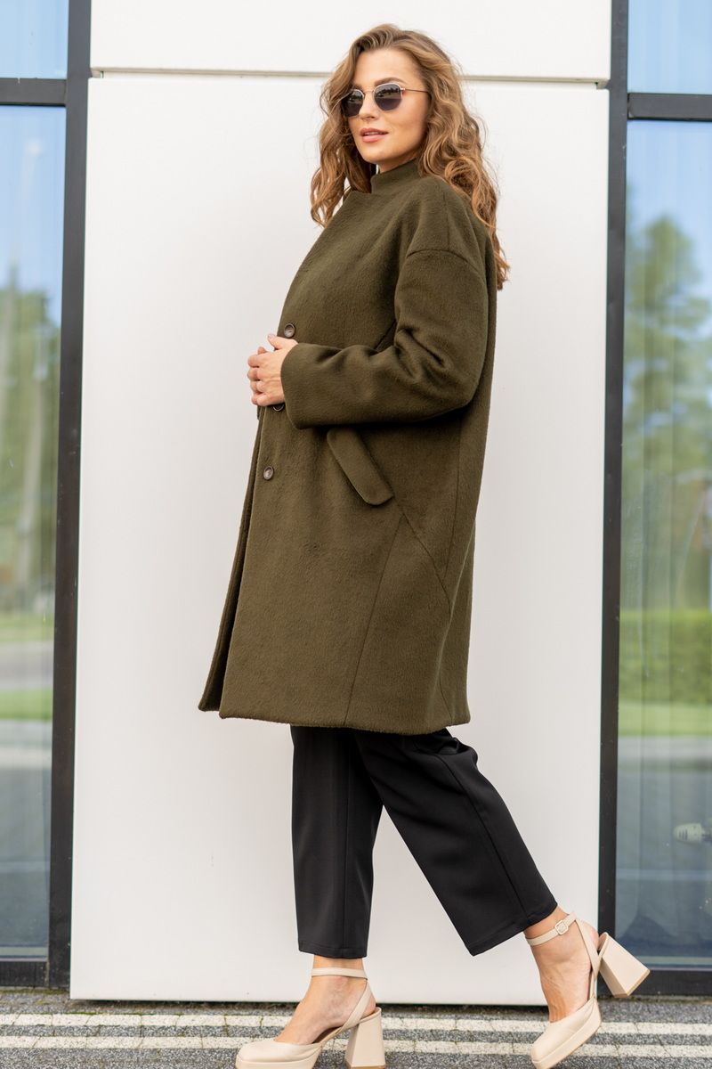 Женское пальто Andina 1002 хаки