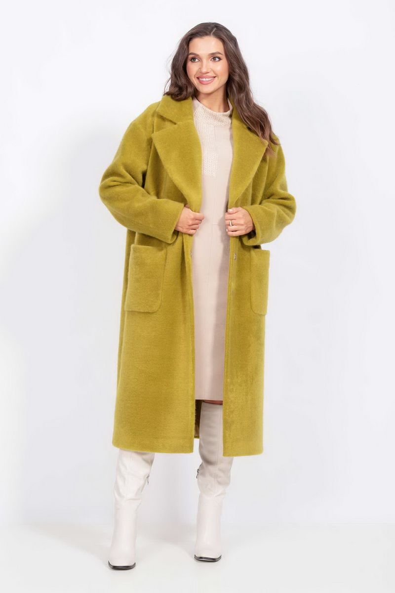 Женское пальто Mislana 854 олива