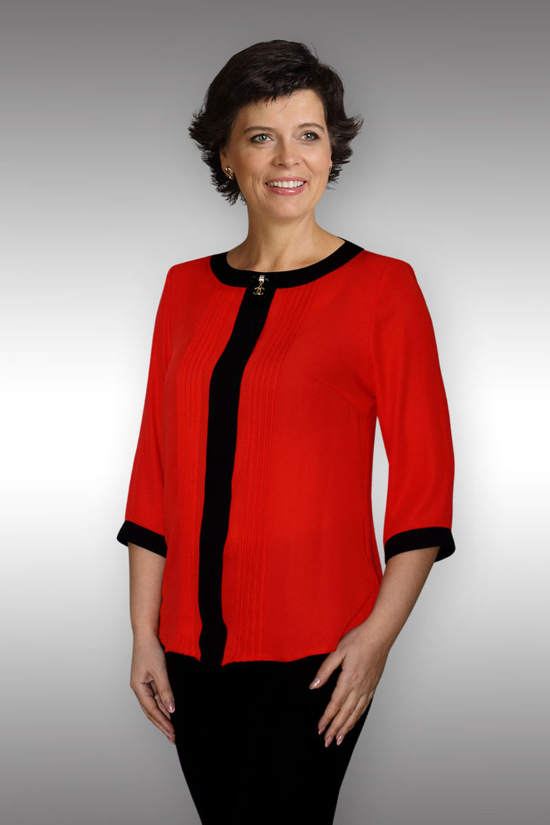 Блузы Таир-Гранд 62208-1 красный+черный