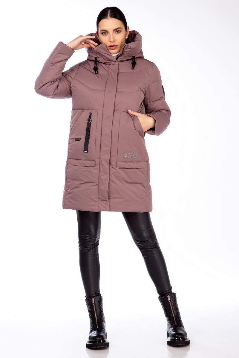 Женское пальто Beautiful&Free 4103 лиловый