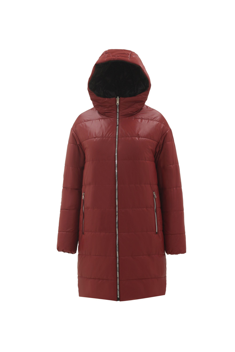 Женское пальто Elema 5-11105-2-170 рябина/чёрный