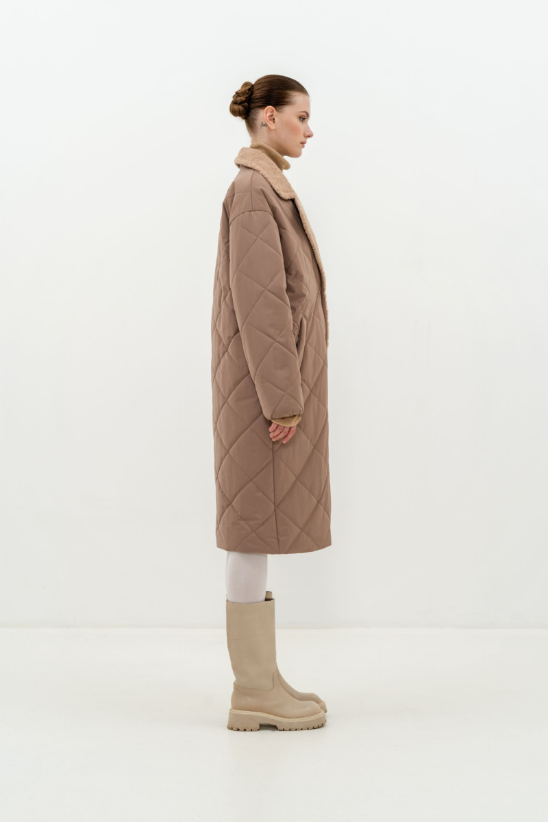 Женское пальто Elema 5-12194-1-170 бежевый