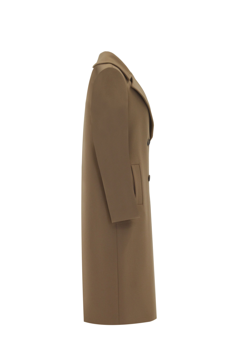 Женское пальто Elema 6-12254-1-164 тёмно-бежевый