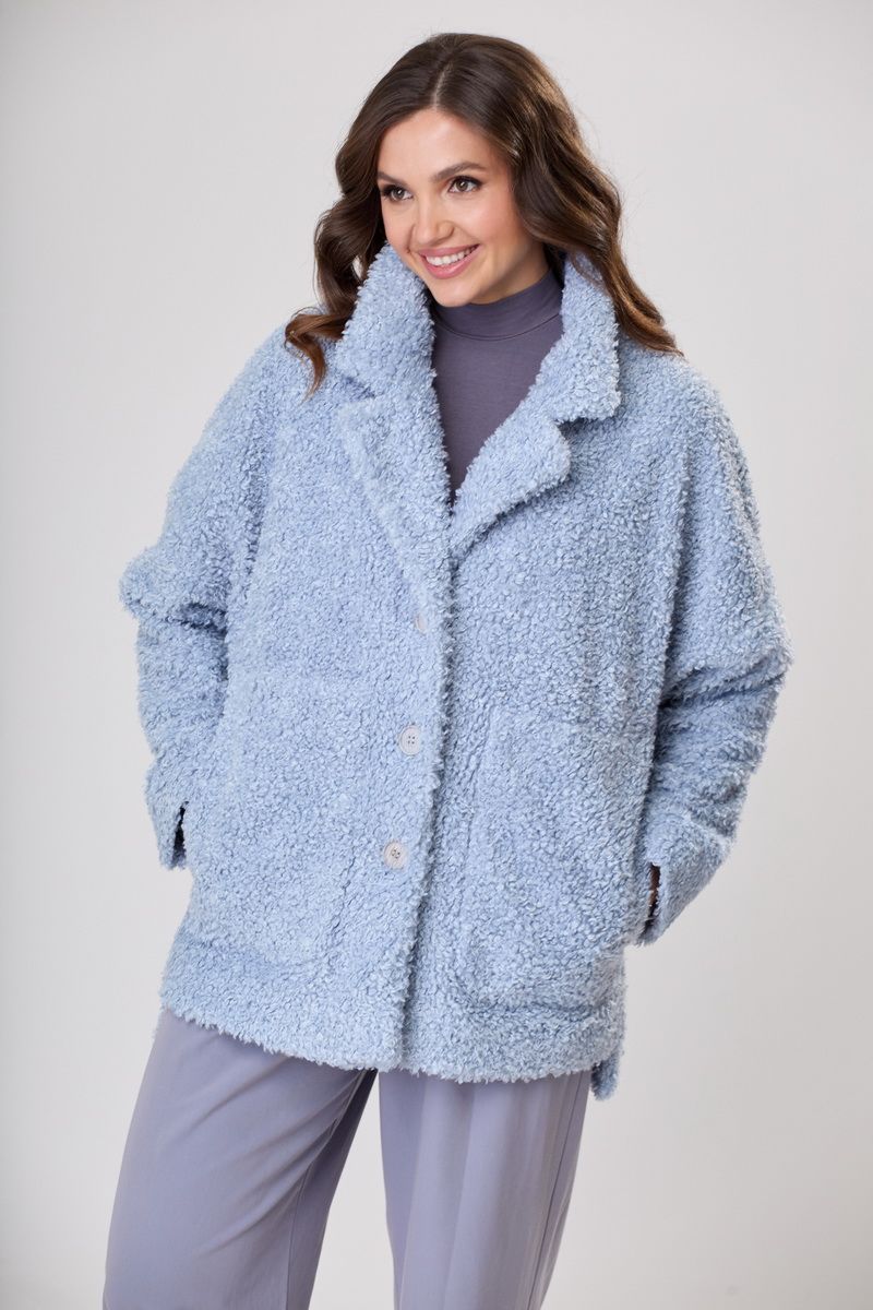Женское пальто БелЭльСтиль 841-1 94 22 голубой