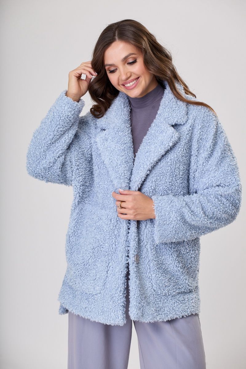 Женское пальто БелЭльСтиль 841-1 94 22 голубой