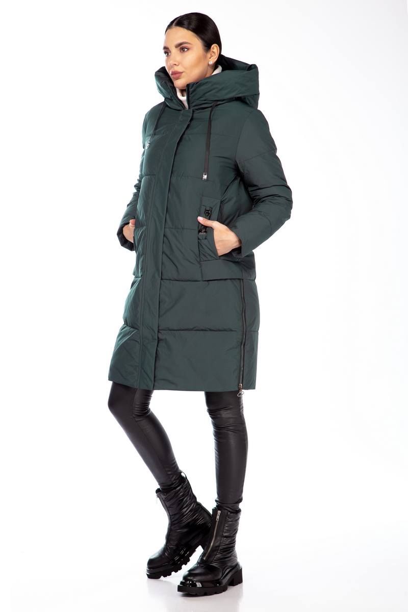 Женское пальто Beautiful&Free 4104 изумруд