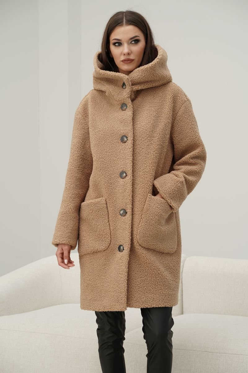 Женское пальто Fantazia Mod 4370 песок