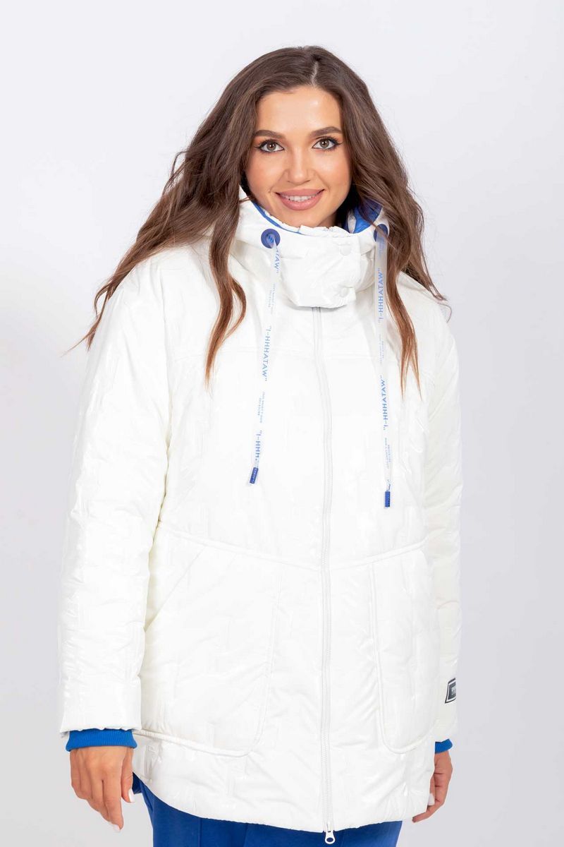 Женская куртка Mislana С851 бело-синий