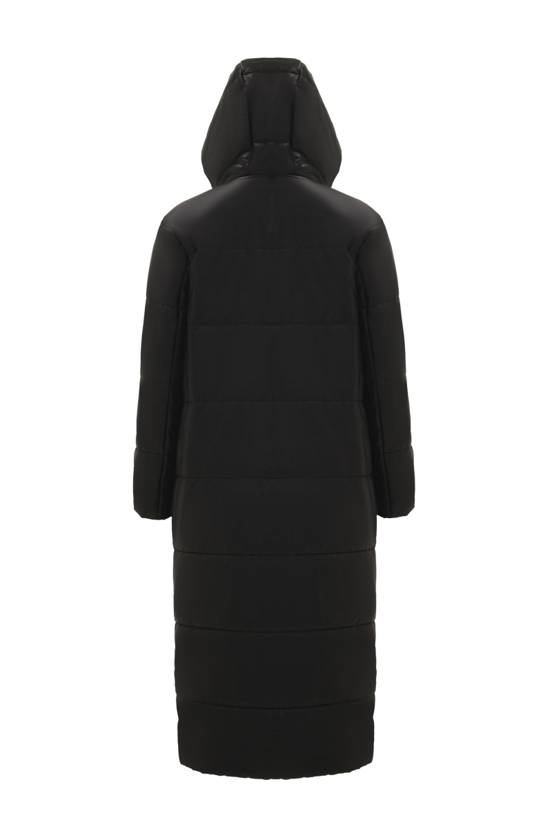 Женское пальто Elema 5-11107-1-170 чёрный/тёмно-серый