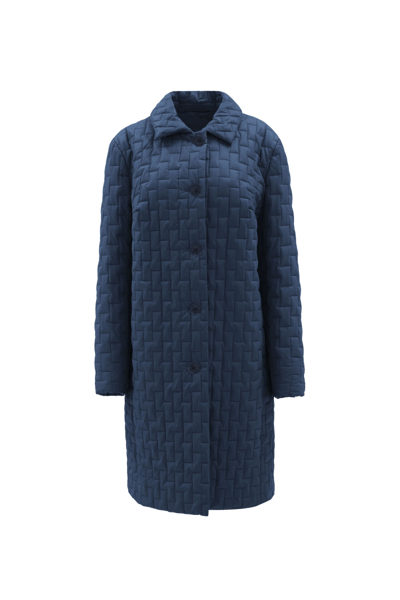 Женское пальто Elema 5-12004-1-170 джинсовый