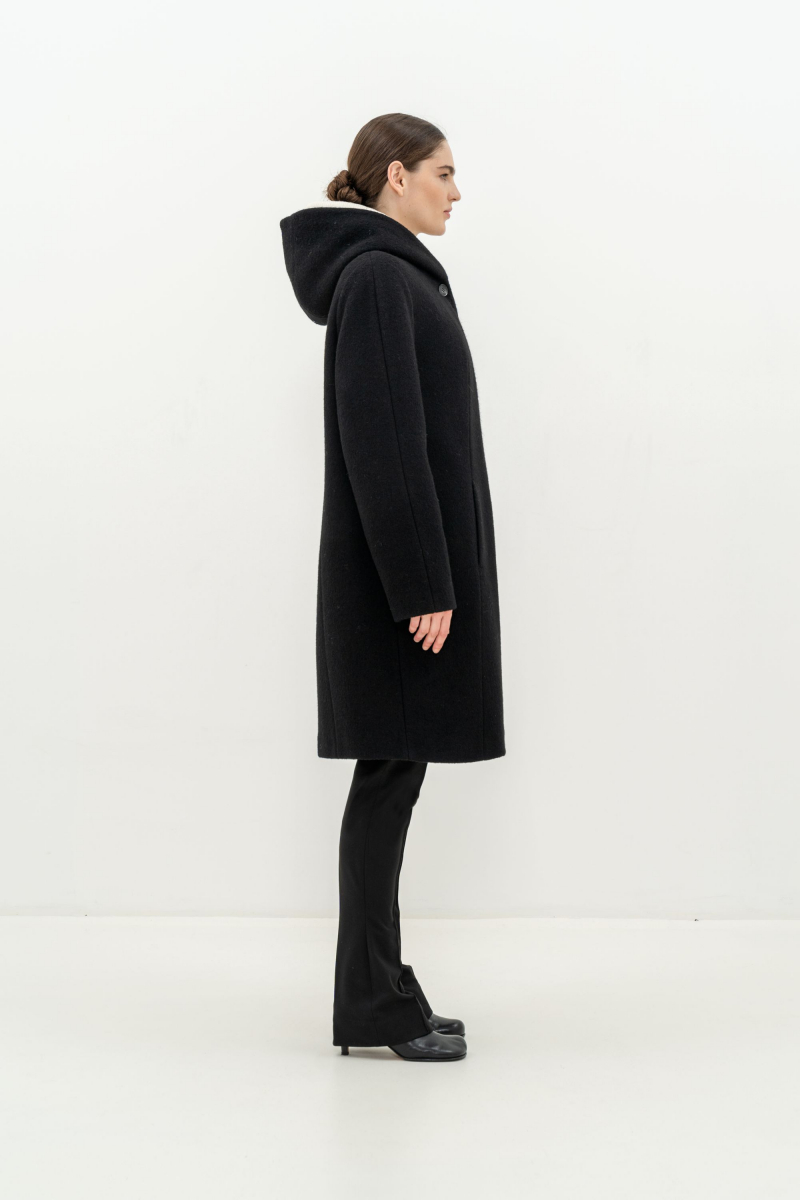 Женское пальто Elema 6-12282-1-164 чёрный