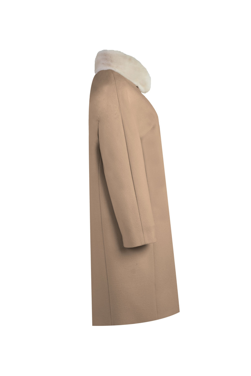Женское пальто Elema 7-12255-1-164 тёмно-бежевый