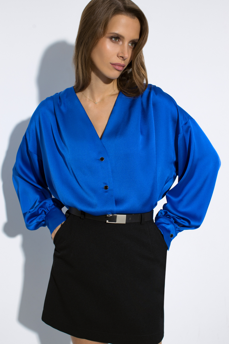 Блузы Luitui R5038 ярко-синий