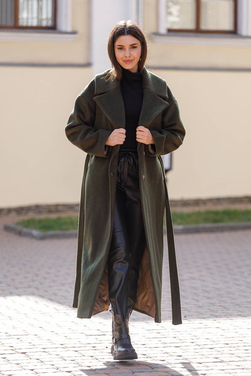 Женское пальто Ivera 7006-1 зеленый