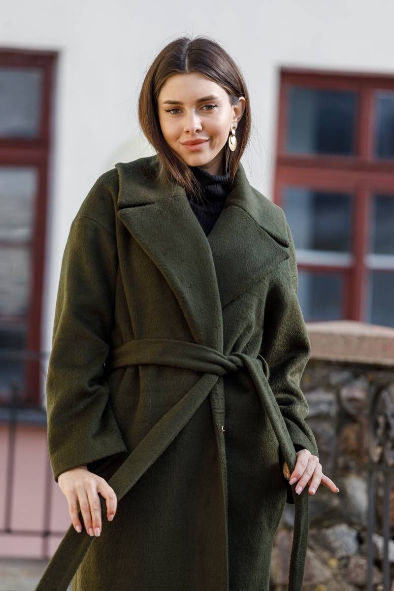 Женское пальто Ivera 7006-1 зеленый