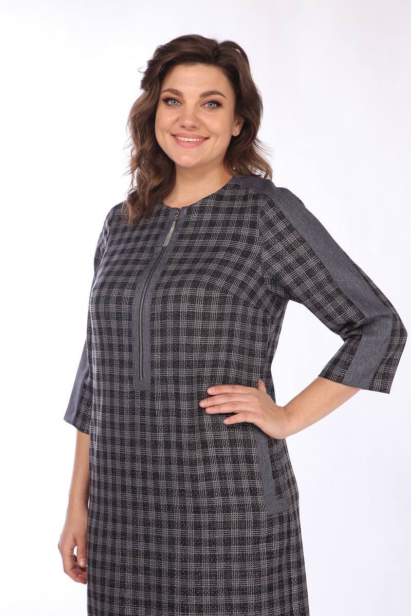 Платья Lady Style Classic 1503/1 синий_с_черным