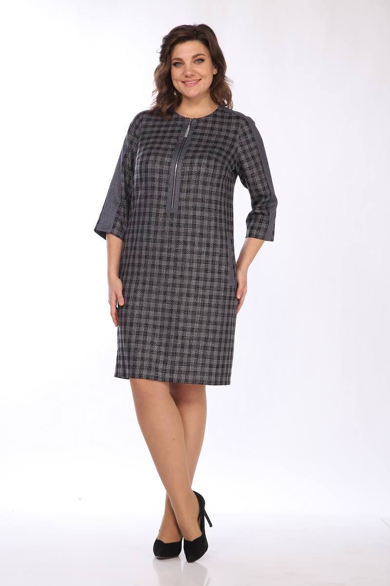 Платья Lady Style Classic 1503/1 синий_с_черным