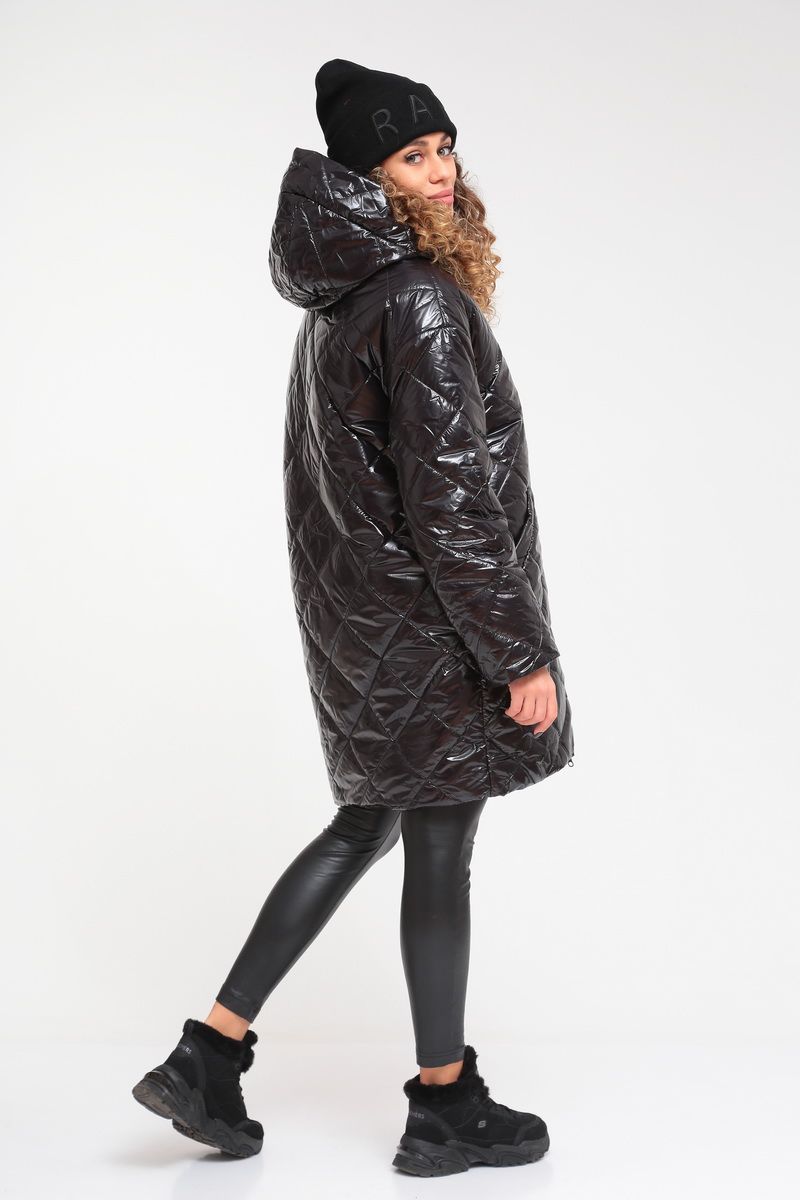 Женская куртка DOGGI 6342 черный-ромб