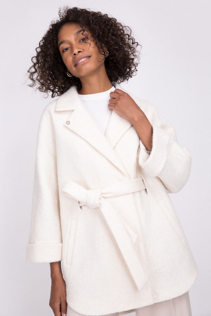 Женское пальто ElectraStyle 2-8033-225 кремовый