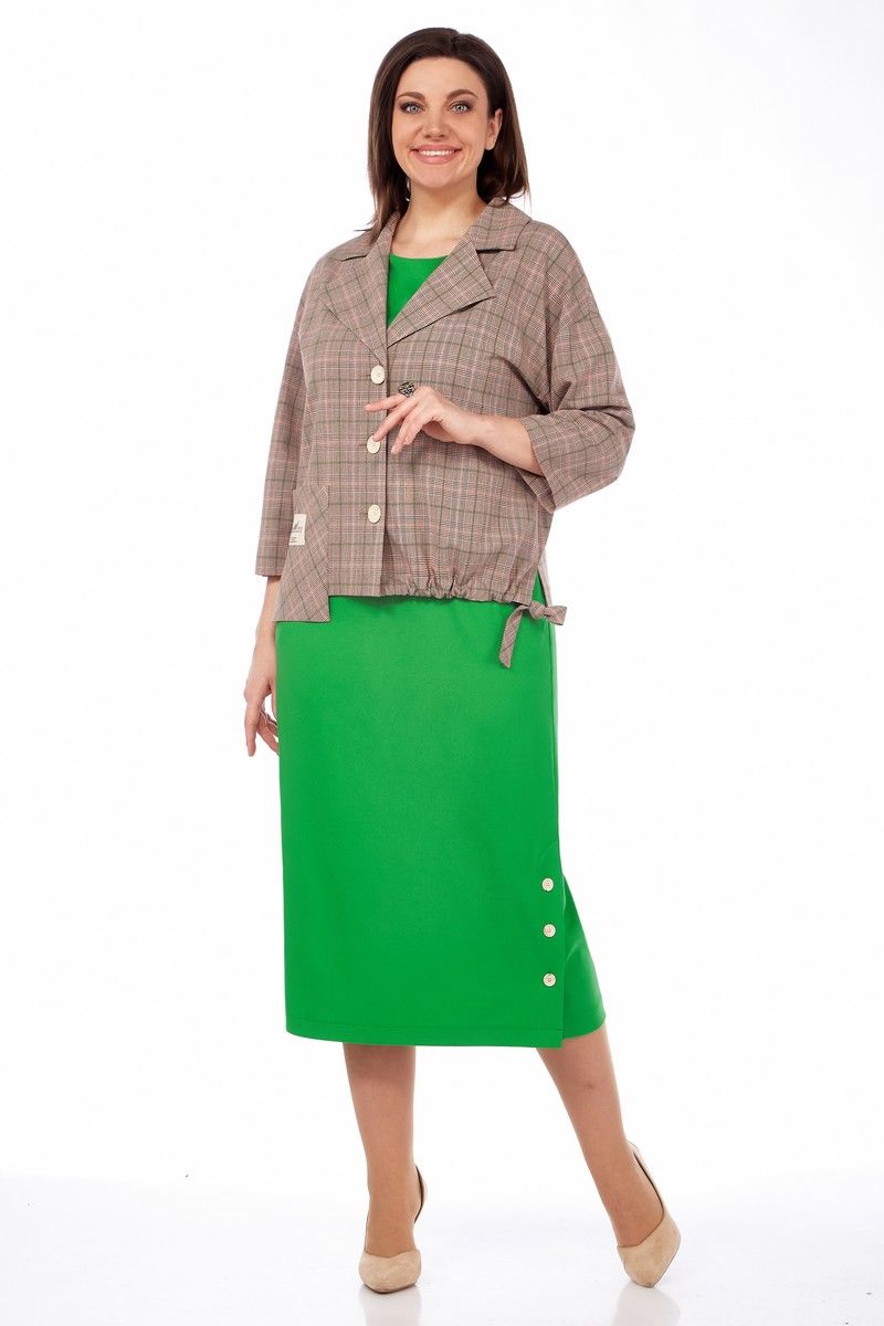 Комплекты с платьем Matini 1.1573 зелень+клетка