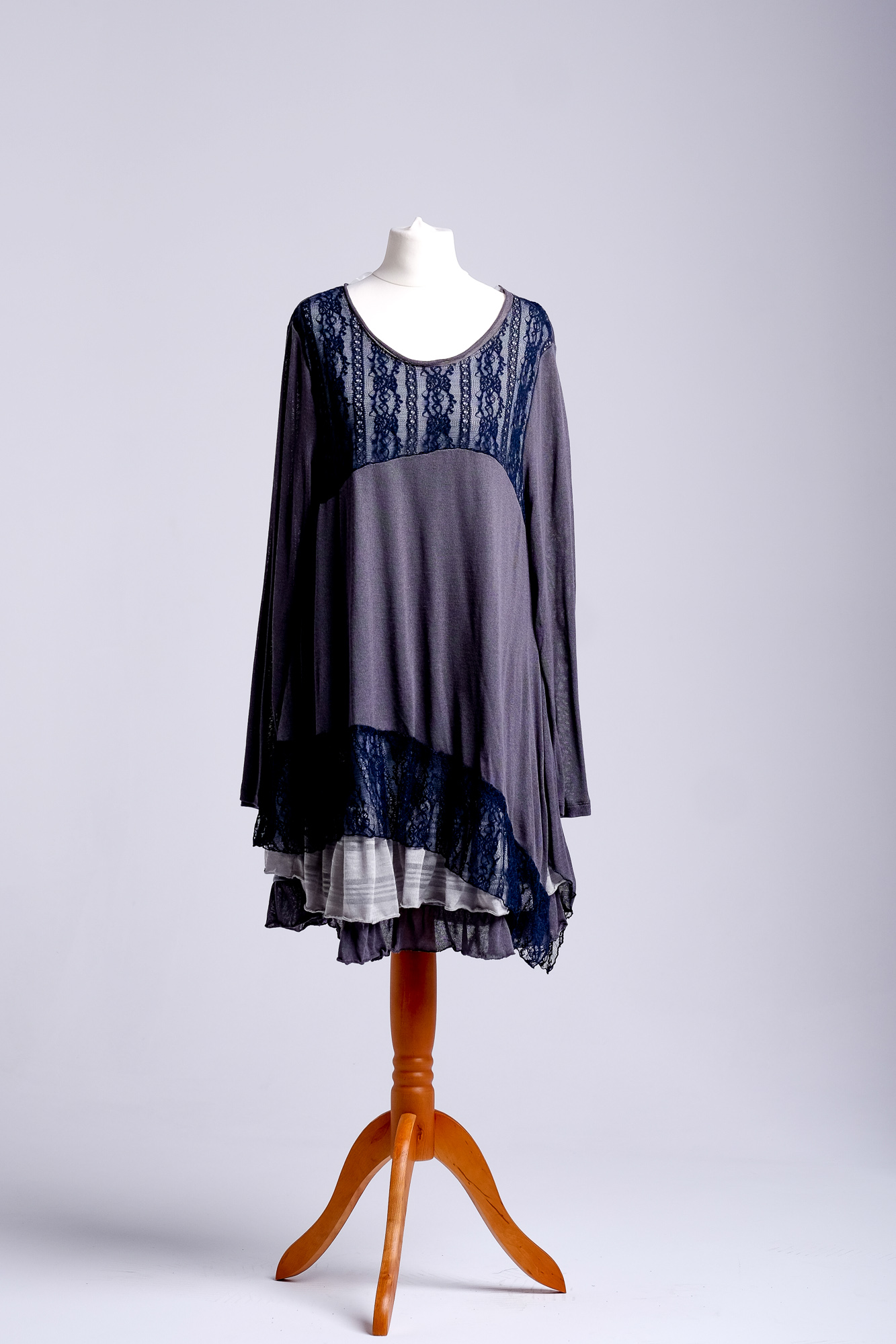Блузы Yuvita 1796-1 серо-синий