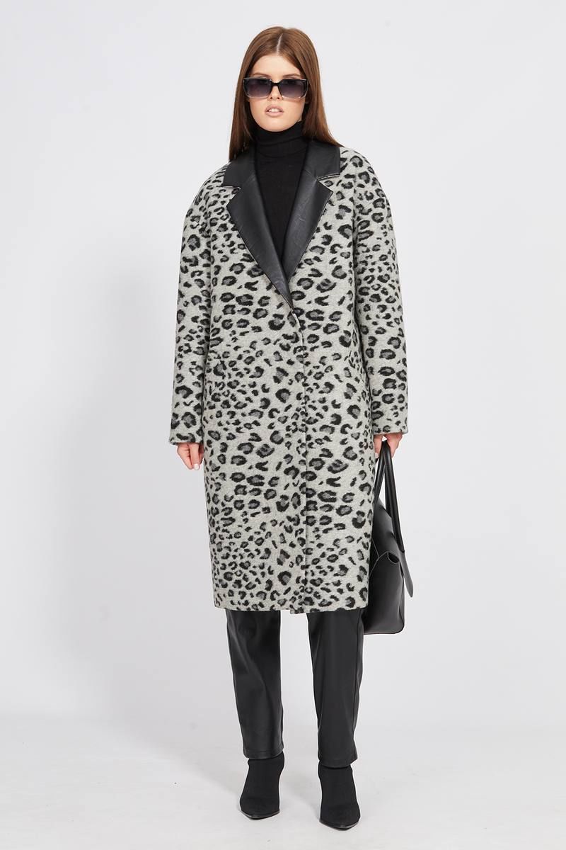 Пальто EOLA 2448 серый_леопард