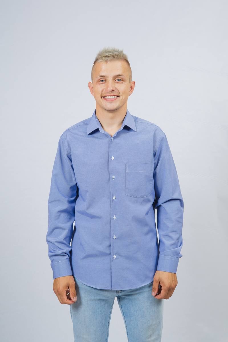 Рубашки с длинным рукавом Nadex 01-047312/429-23.182-188 сине-белый