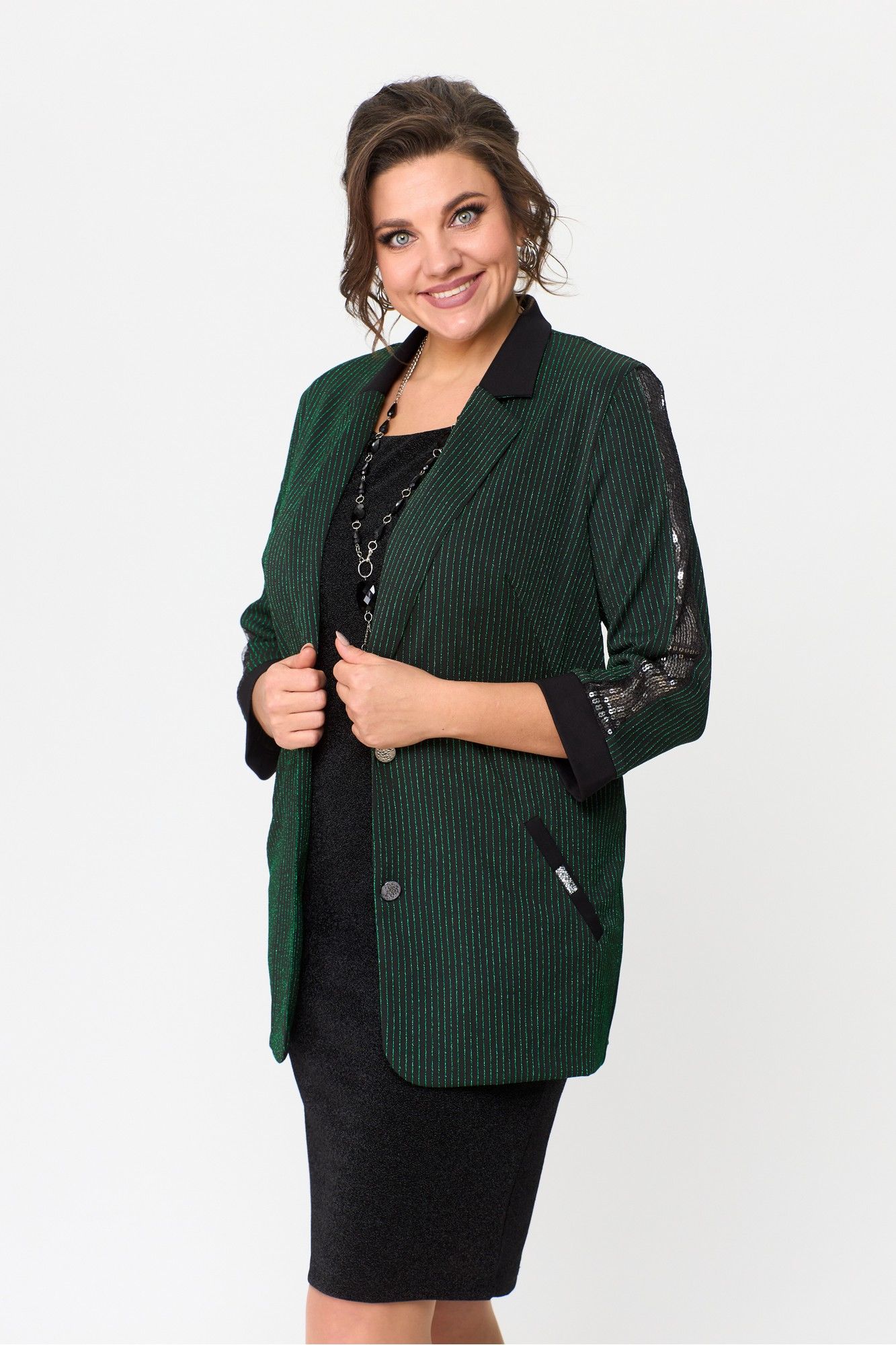Комплекты с платьем Solomeya Lux 964 черно-зеленый