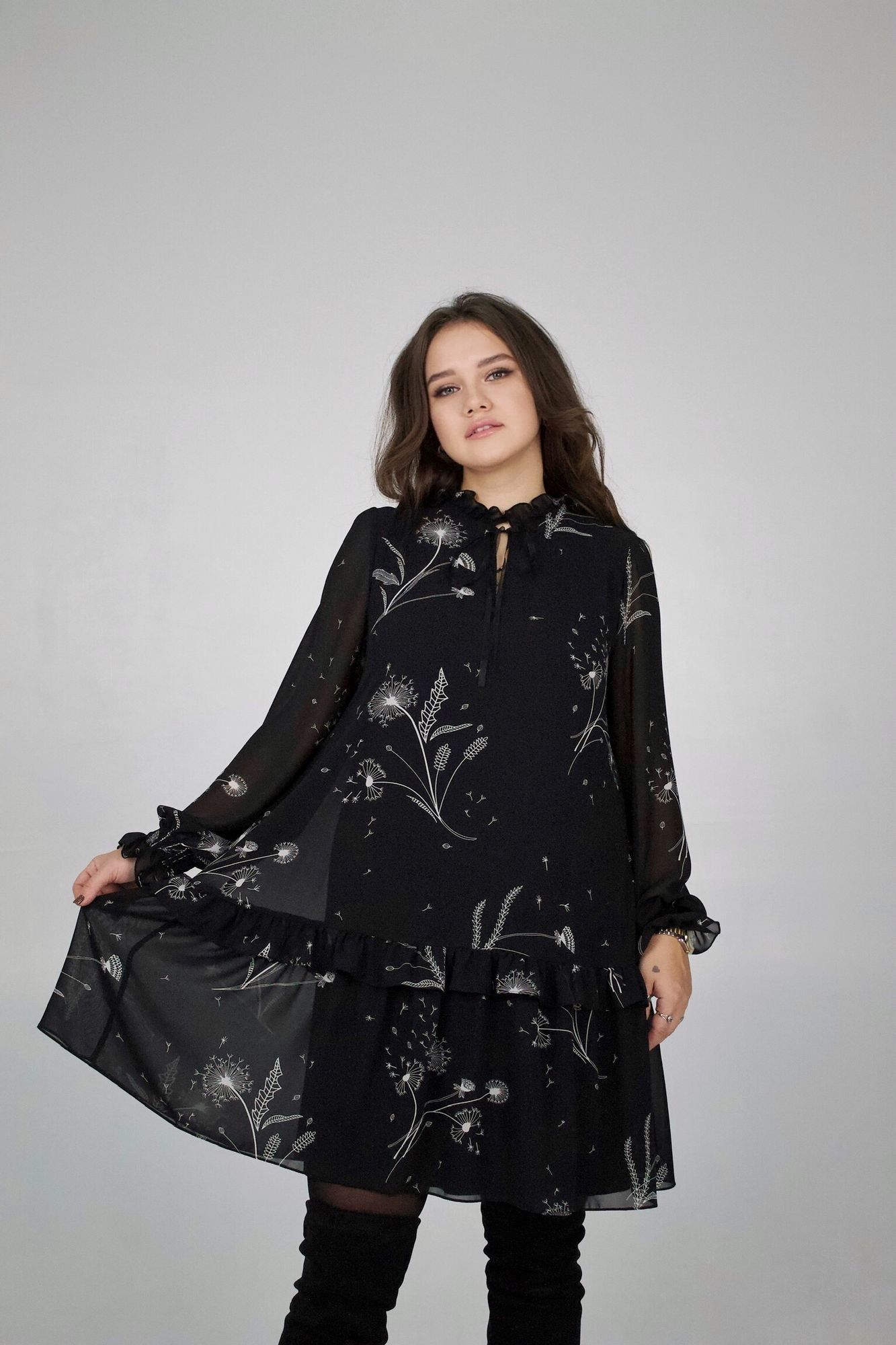 Платья Svetlana-Style 1696 черный+цветы