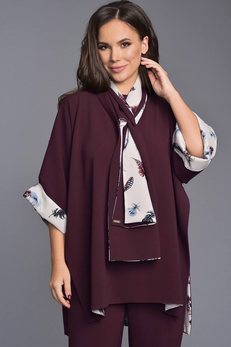 Шарфы и платки Teffi Style L-1306 пурпур