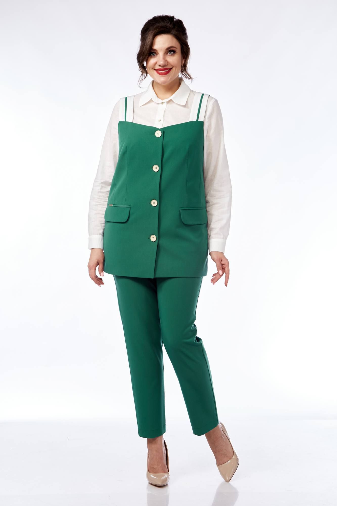 Комплекты брючные SVT-fashion 591 зеленый