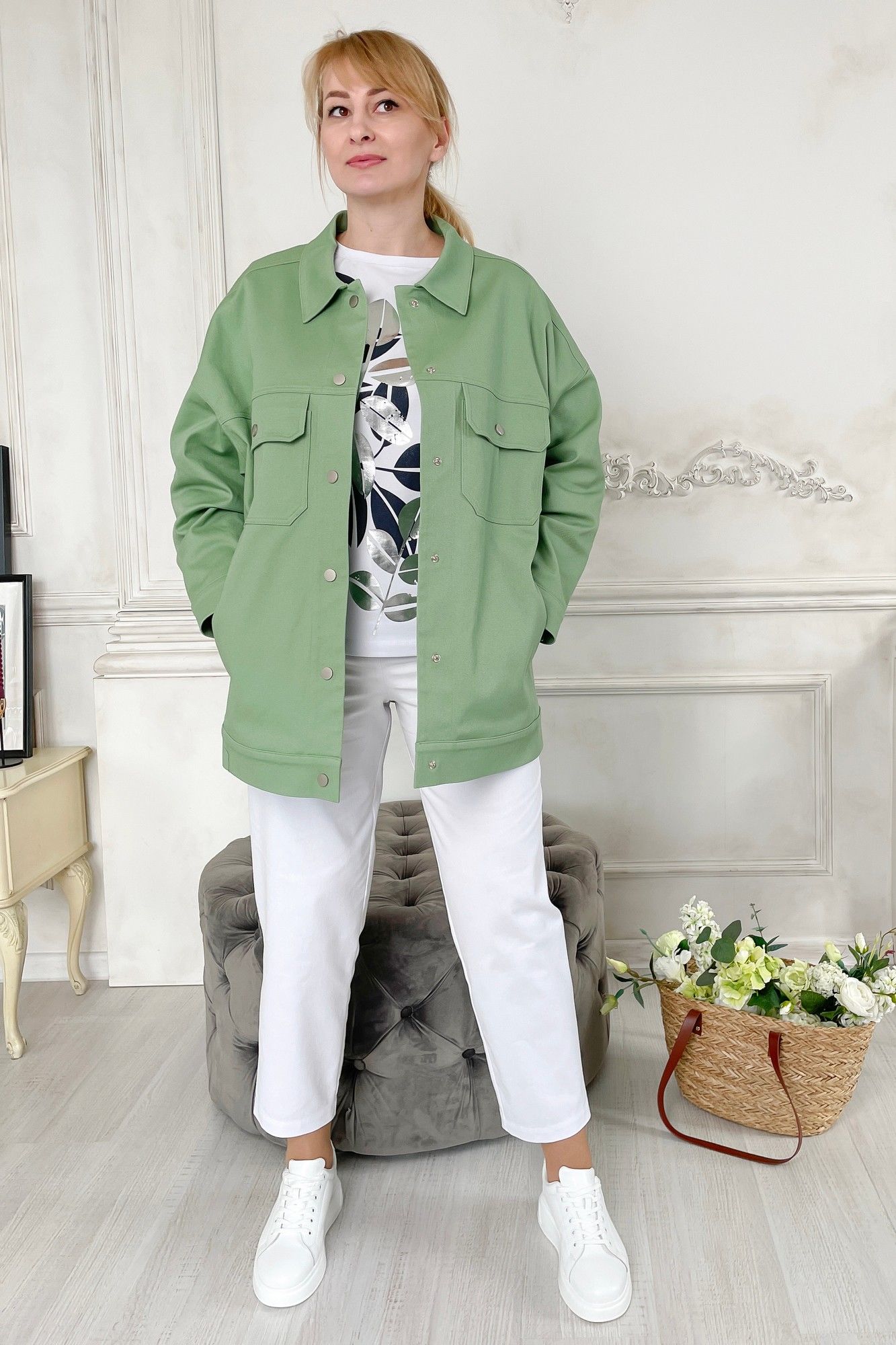 Куртки Rumoda 2193 зеленый