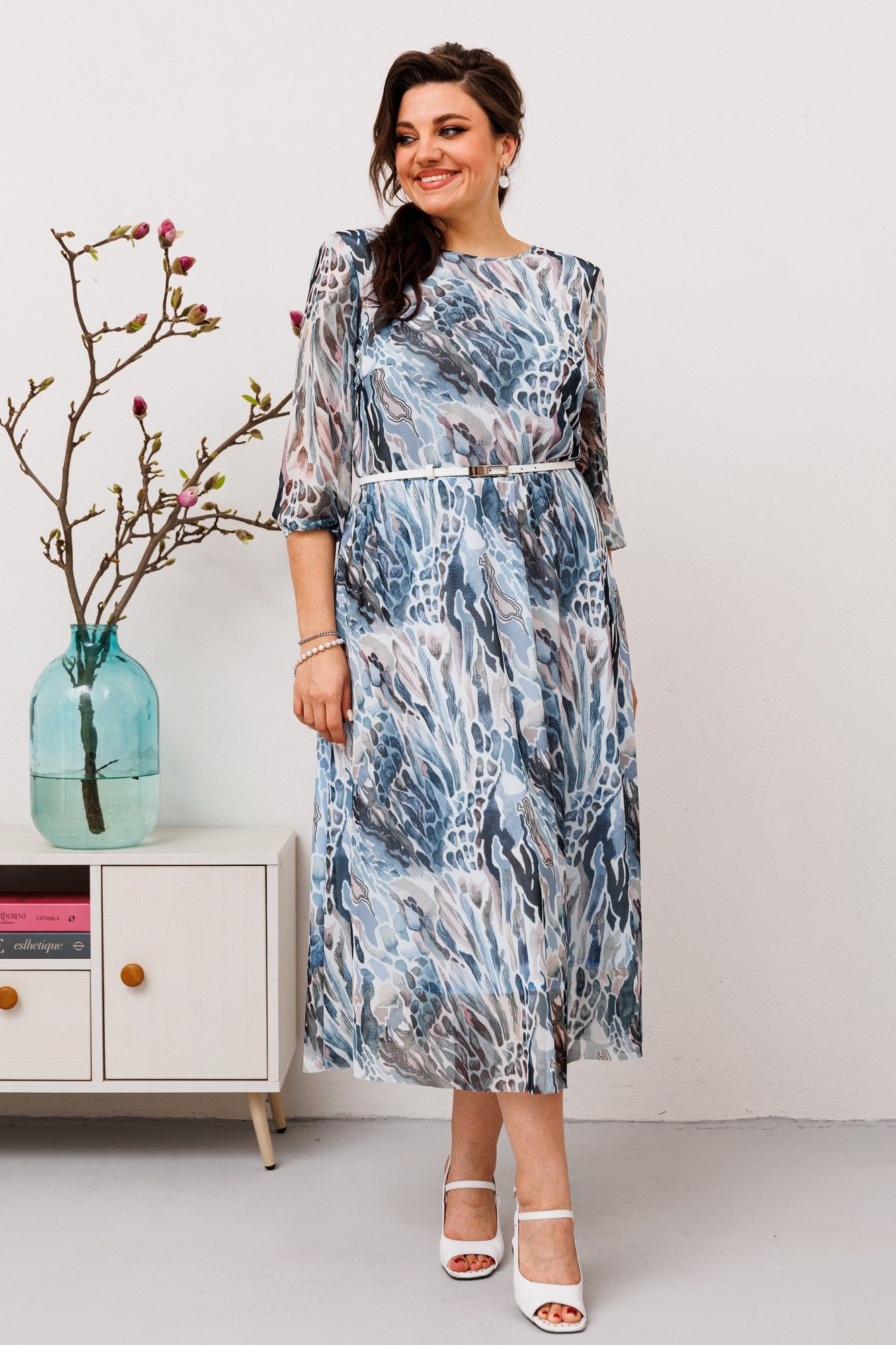 Платья Romanovich Style 1-2607 серо-голубой