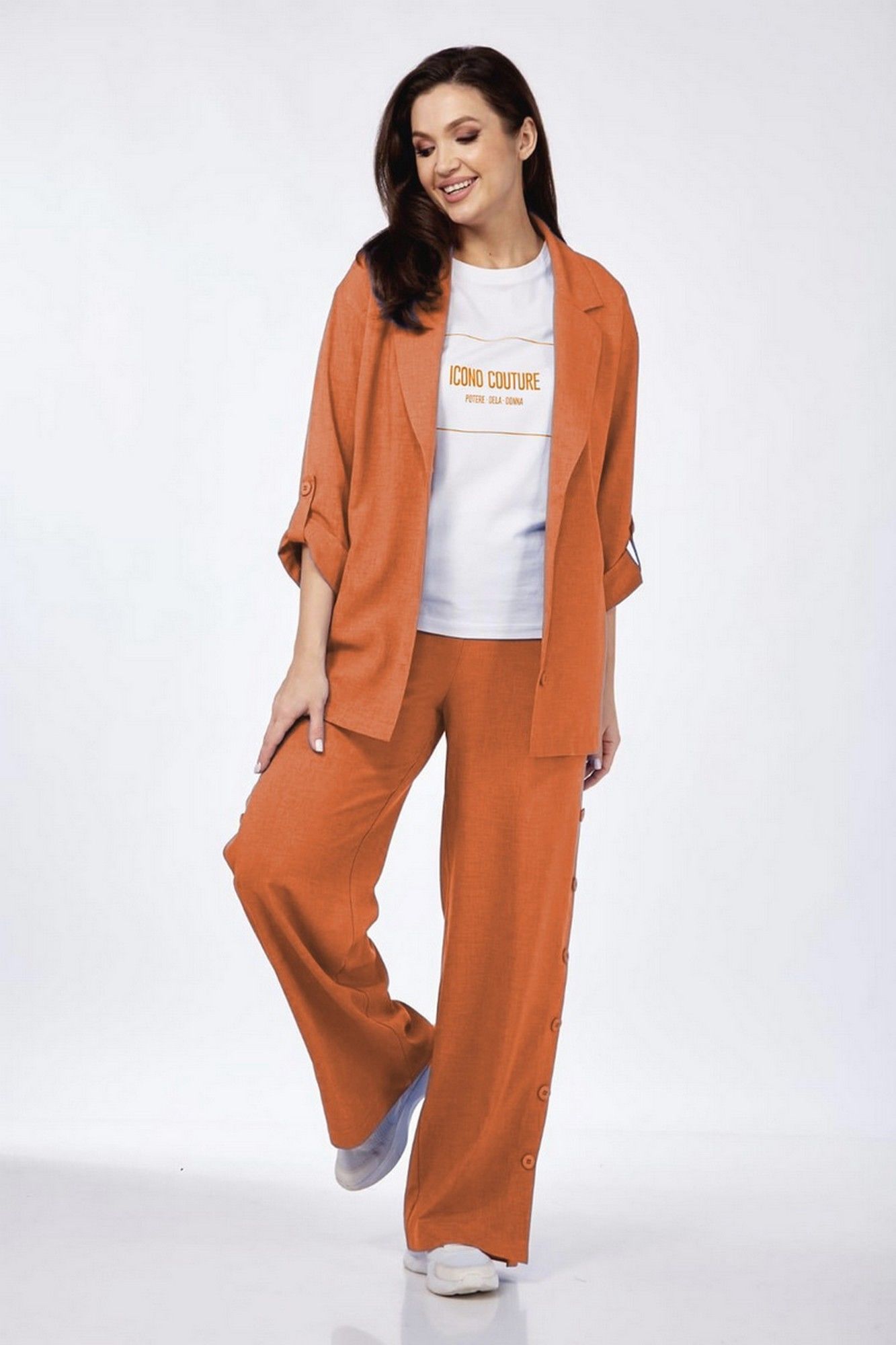 Брючные костюмы Милора-стиль 1211 оранжевый